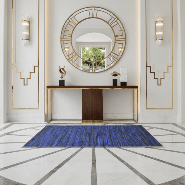Royal Cobalt Handwoven Cotton Rug - 4 x 6 Rugs - Palatium Lux