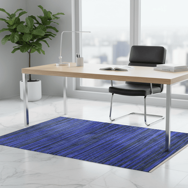 Royal Cobalt Handwoven Cotton Rug - 4 x 6 Rugs - Palatium Lux