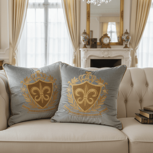 Royal Luxury Embroidery Velvet Pillow Cover pillow covers - Palatium Lux