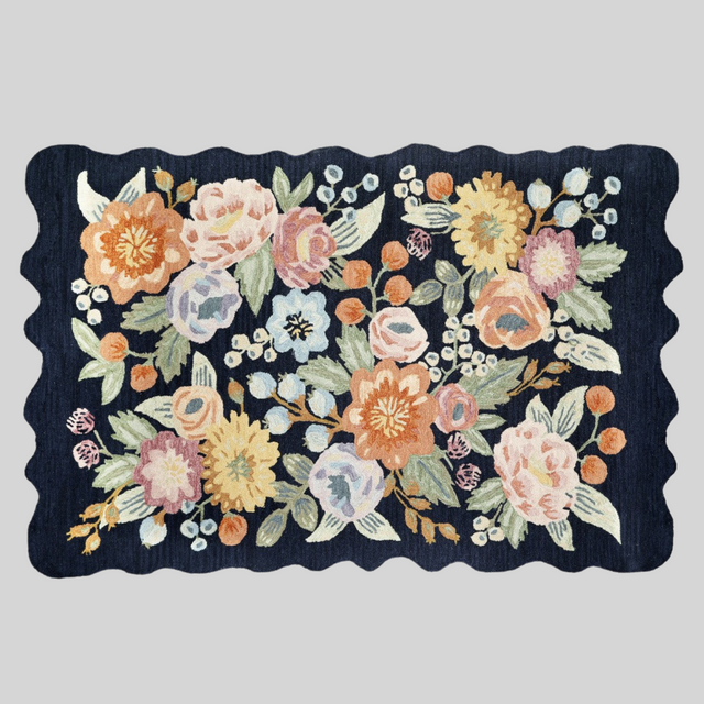 Flora Contour Hand Tufted Wool Rug - 5 x 8