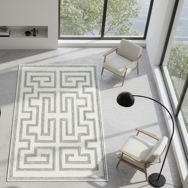 Forma Linea Hand Tufted Wool Rug - 5 x 7