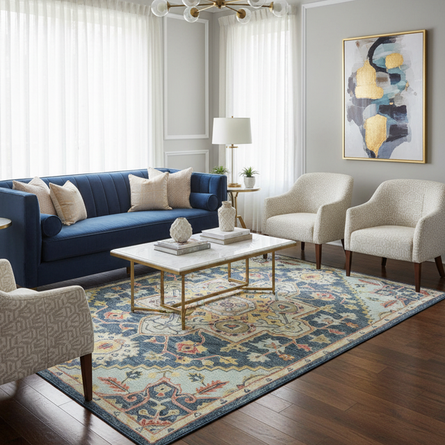 Darya Hand Tufted Wool Rug - 5 x 8