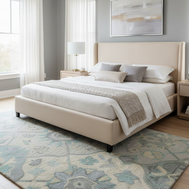 Azul Claro Hand Tufted Wool Rug - 5 x 8