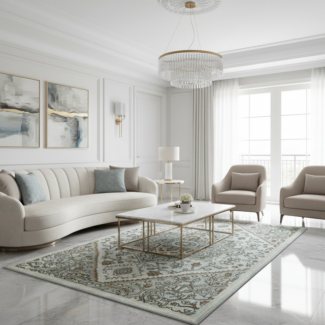 Parisa Hand Tufted Wool Rug - 5 x 8