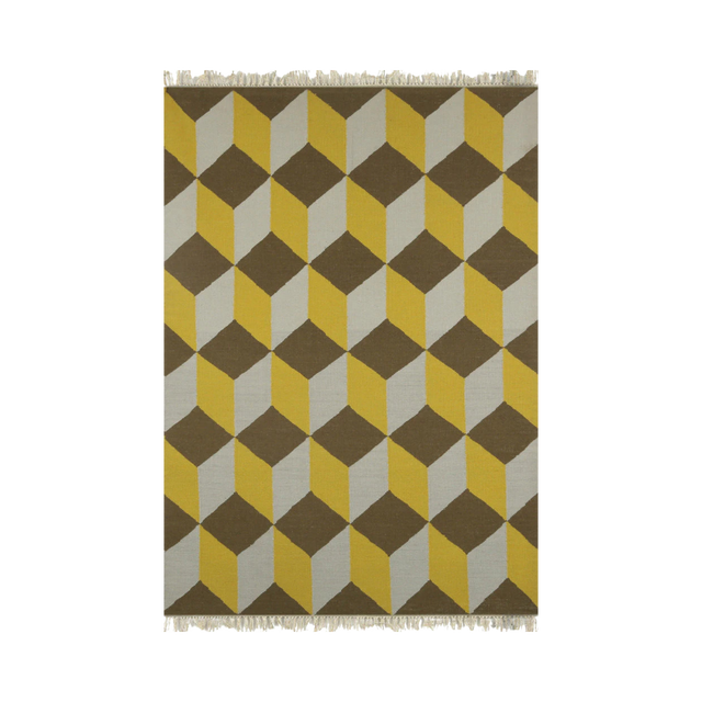 Golden Oro Handwoven Wool Rug - 4 x 6