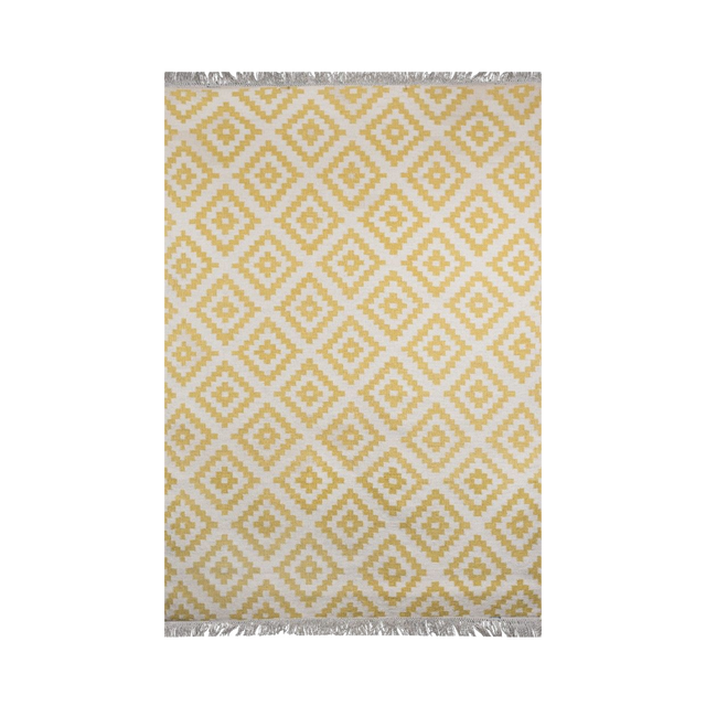 Lumen Honey Handwoven Wool Rug - 4.3 x 5