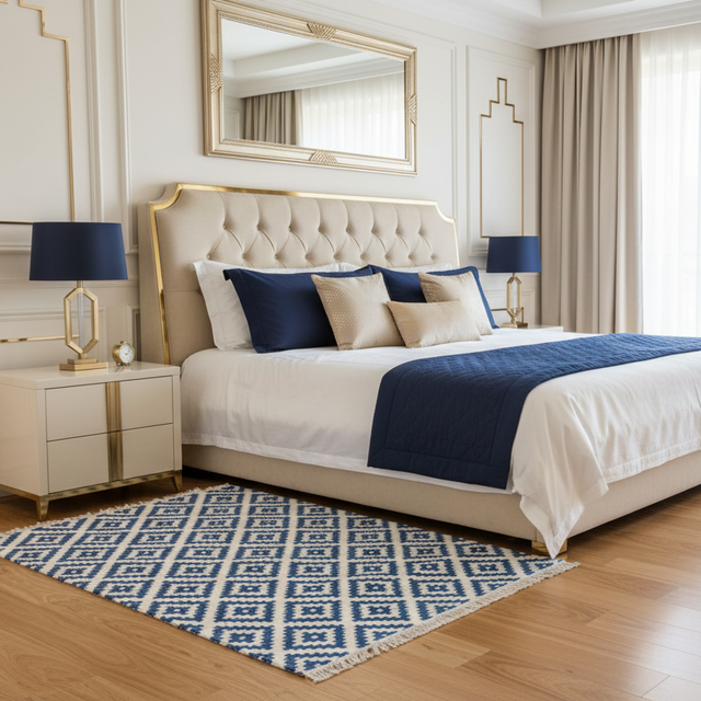 Salt Slate Handwoven Wool Rug - 4 x 5.6