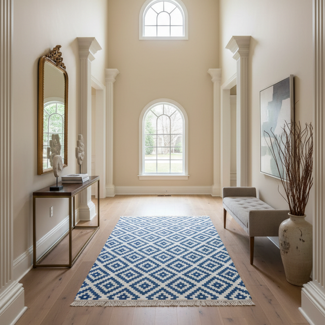 Salt Slate Handwoven Wool Rug - 4 x 5.6