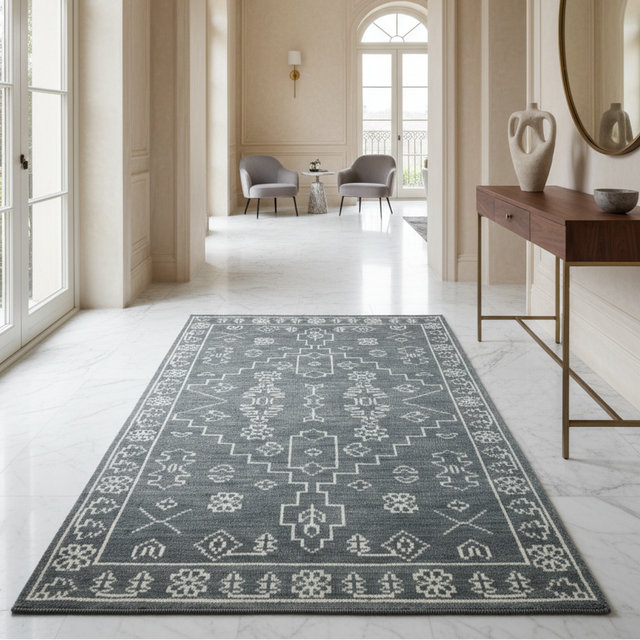 Cloudstone Hand Knotted Wool Rug - 4 x 6