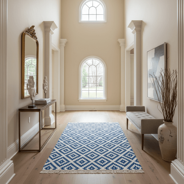 Salt Slate Handwoven Wool Rug - 4 x 5.6 Rugs - Palatium Lux