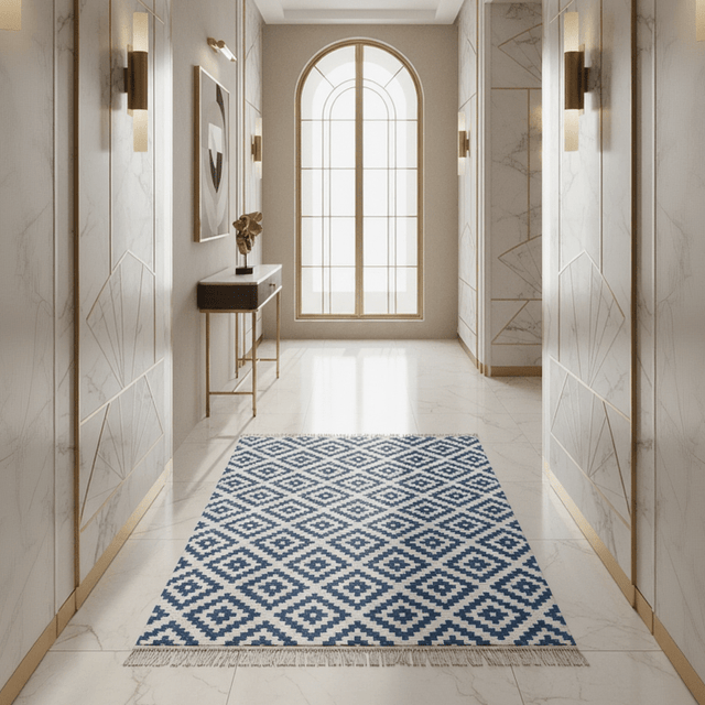 Salt Slate Handwoven Wool Rug - 4 x 5.6 Rugs - Palatium Lux