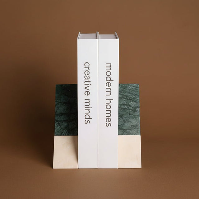Serene Natural Marble Bookends Set - Palatium Lux