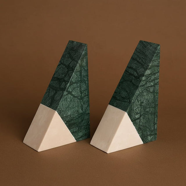 Serene Natural Marble Bookends Set - Palatium Lux