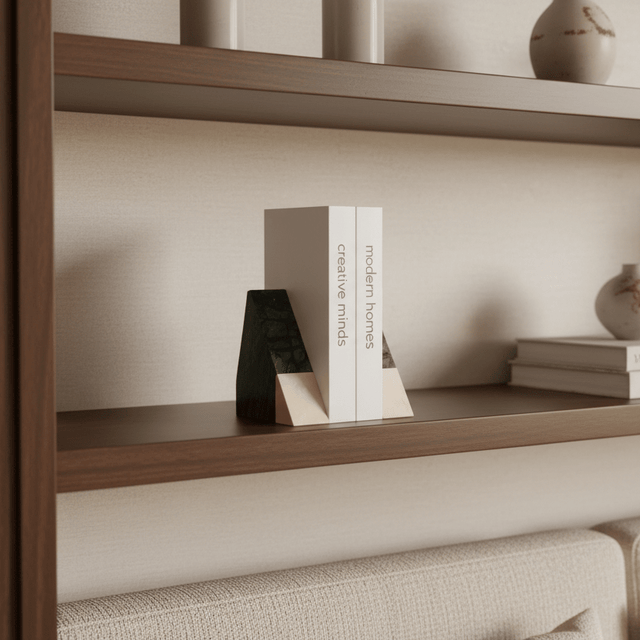 Serene Natural Marble Bookends Set - Palatium Lux