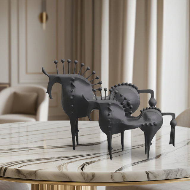 Shadow Stallion Metal Statue statue - Palatium Lux