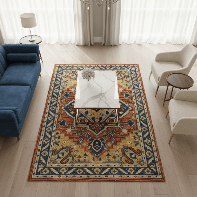 Shiraz Hand Tufted Wool Rug - 5 x 8 Rugs - Palatium Lux