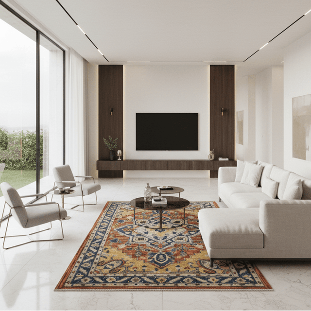 Shiraz Hand Tufted Wool Rug - 5 x 8 Rugs - Palatium Lux