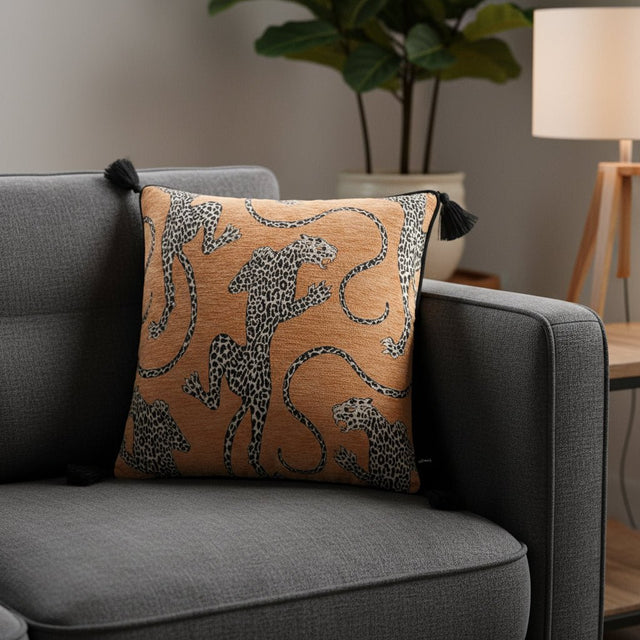 Snow Leopard Chenille Pillow Cover Pillow Cover - Palatium Lux