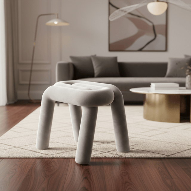 Tangle Tease Stool - Serene Gray - Palatium Lux