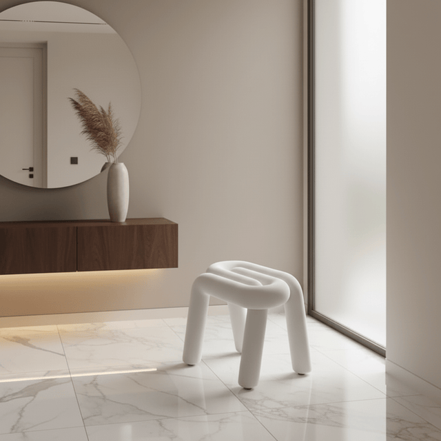 Tangle Tease Stool - Still White - Palatium Lux