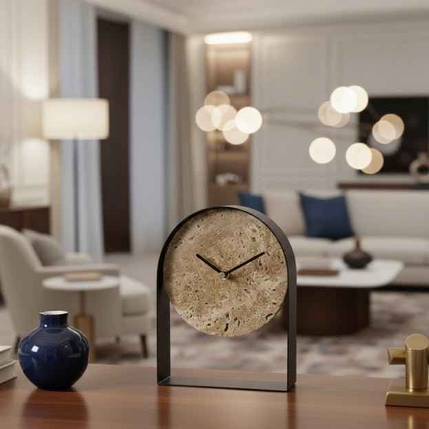 Tempus Petra Natural Stone Clock statue - Palatium Lux