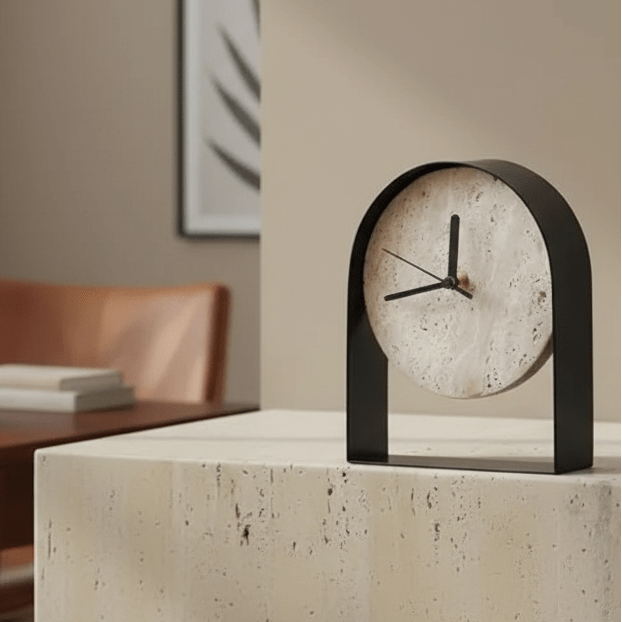 Tempus Petra Natural Stone Clock statue - Palatium Lux
