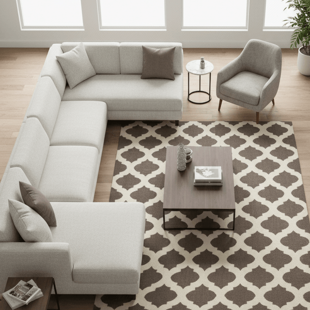 Terre Luxe Handwoven Wool Rug - 5 x 8 Rugs - Palatium Lux