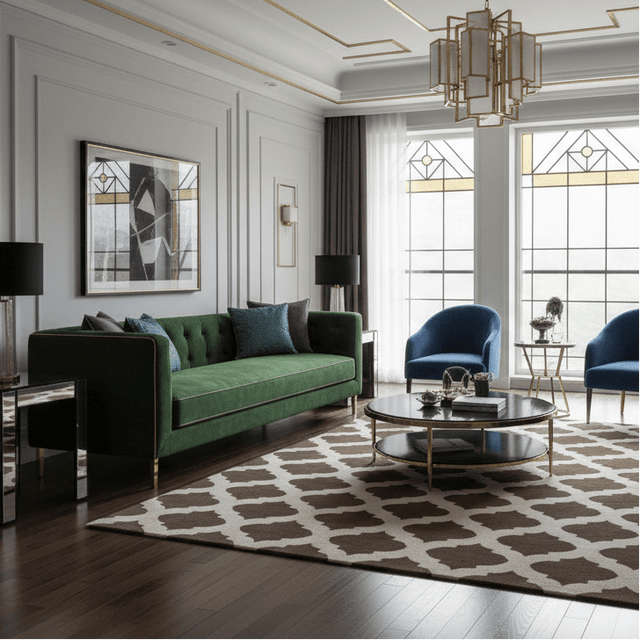 Terre Luxe Handwoven Wool Rug - 5 x 8 Rugs - Palatium Lux