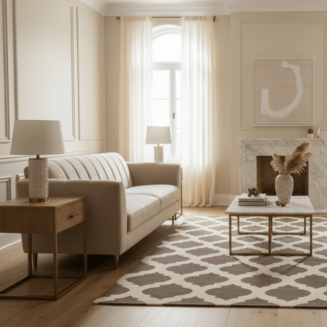 Terre Luxe Handwoven Wool Rug - 5 x 8 Rugs - Palatium Lux