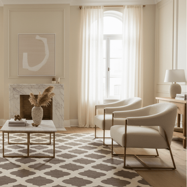 Terre Luxe Handwoven Wool Rug - 5 x 8 Rugs - Palatium Lux