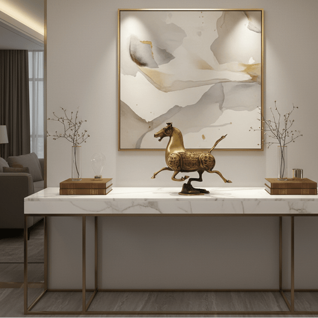 The Emperor’s Golden Horse Statue statue - Palatium Lux