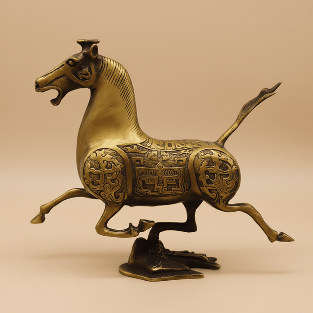 The Emperor’s Golden Horse Statue statue - Palatium Lux
