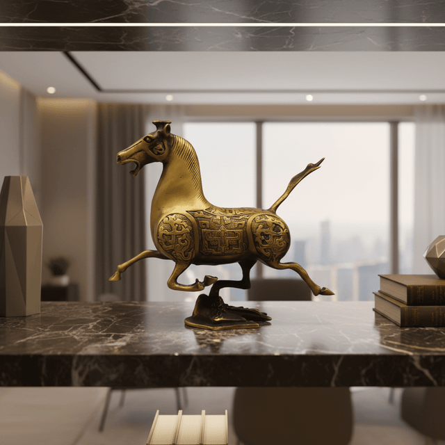 The Emperor’s Golden Horse Statue statue - Palatium Lux