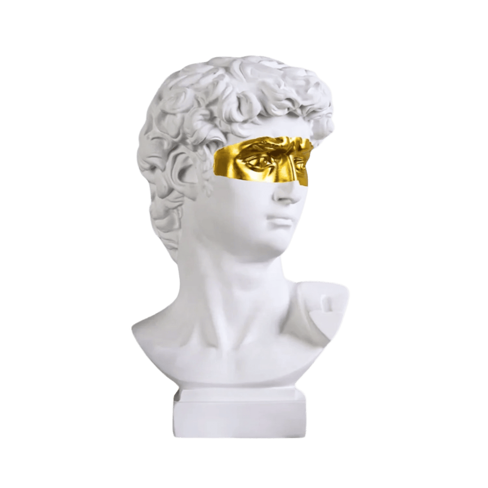 The Golden Glance David Resin Statue - Palatium Lux