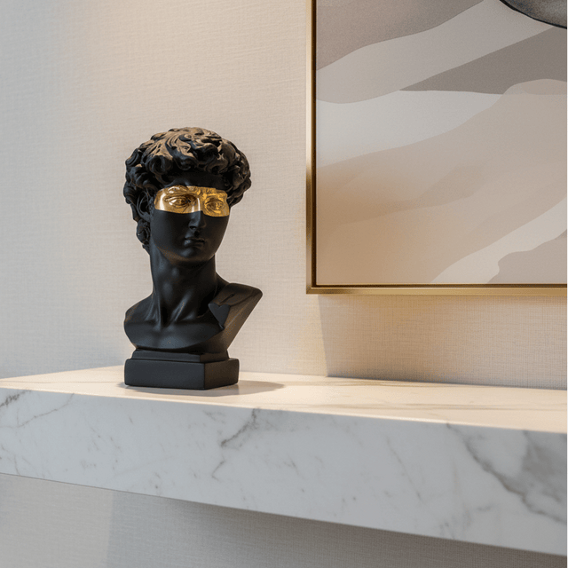 The Golden Glance David Resin Statue - Palatium Lux