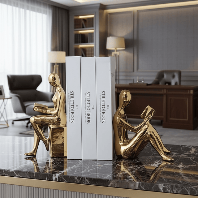 The Reader’s Muse Bookends Set of 2 statue - Palatium Lux