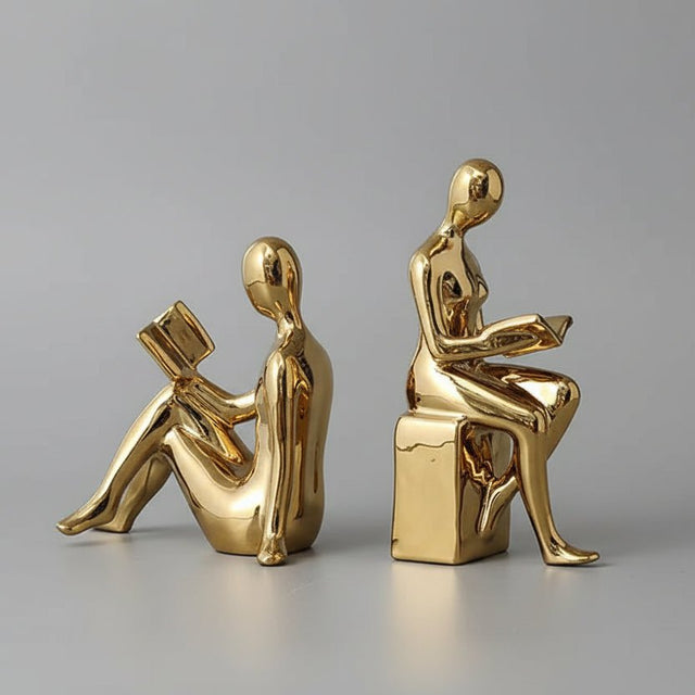 The Reader’s Muse Bookends Set of 2 statue - Palatium Lux