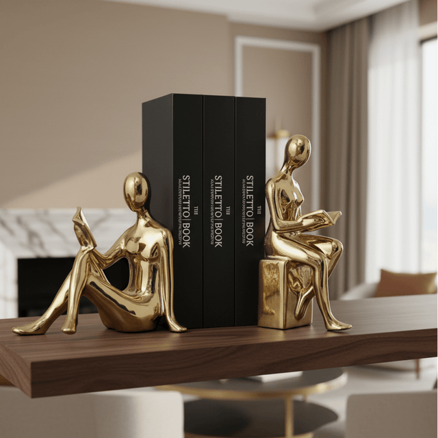 The Reader’s Muse Bookends Set of 2 statue - Palatium Lux