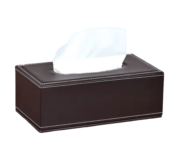 The Refined Leather Tissue Holder leather - Palatium Lux