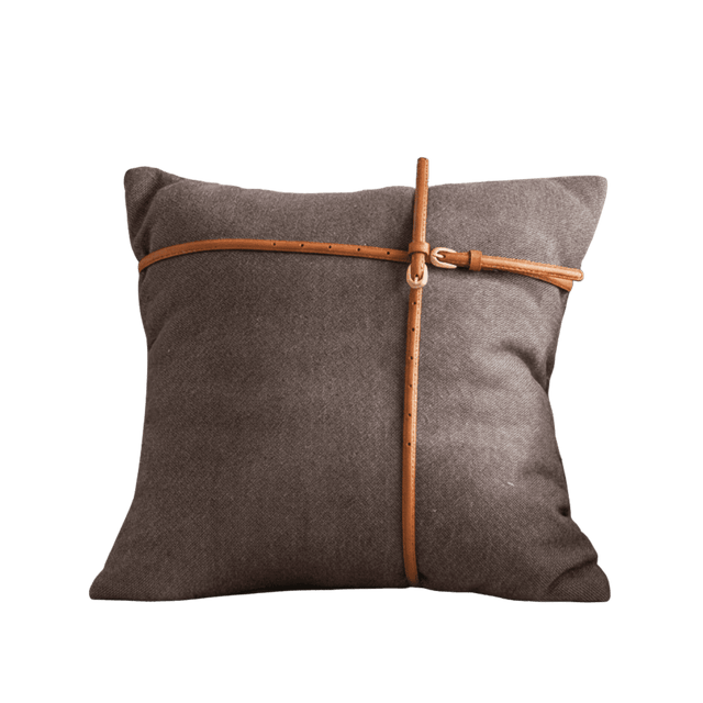 The Signature Leather Belt Pillow Cover pillow covers - Palatium Lux