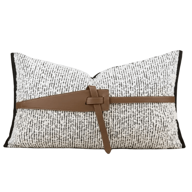 The Small Leather Belt Pillow Cover pillow covers - Palatium Lux
