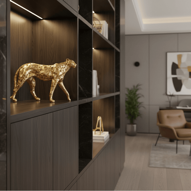 Veloro Cheetah Resin Statue statue - Palatium Lux