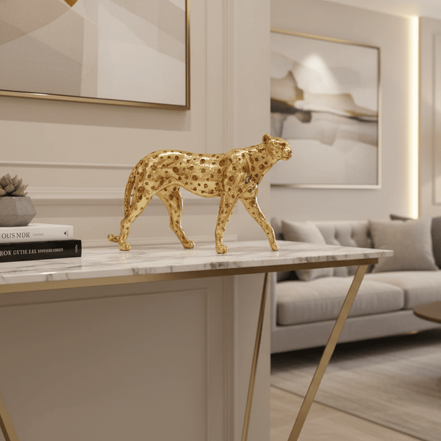 Veloro Cheetah Resin Statue statue - Palatium Lux