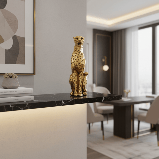 Veloro Cheetah Resin Statue statue - Palatium Lux