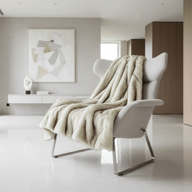 Velour Faux Fur Blanket blanket - Palatium Lux