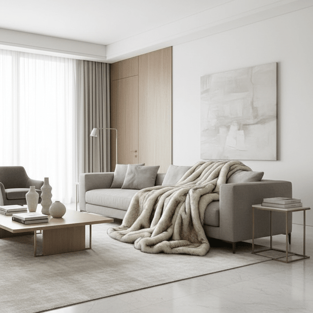 Velour Faux Fur Blanket blanket - Palatium Lux