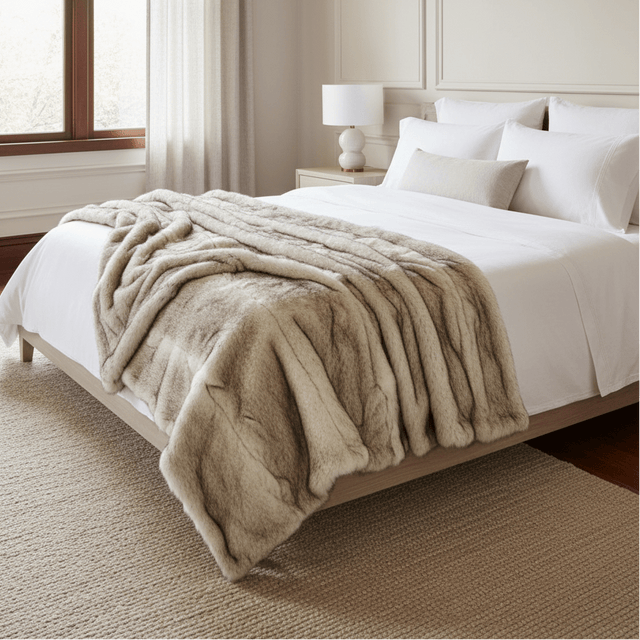 Velour Faux Fur Blanket blanket - Palatium Lux
