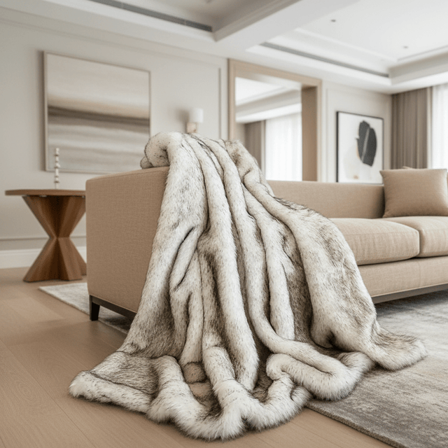 Velour Faux Fur Blanket blanket - Palatium Lux