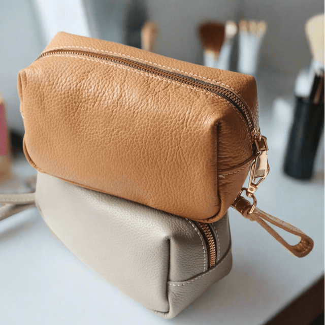 Velour Voyage Toiletry Bag leather - Palatium Lux