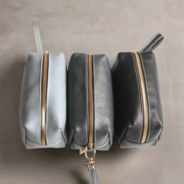 Velour Voyage Toiletry Bag leather - Palatium Lux